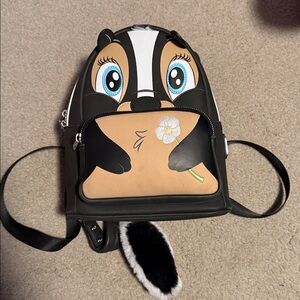 Cute Skunk Backpack with Flower Design
